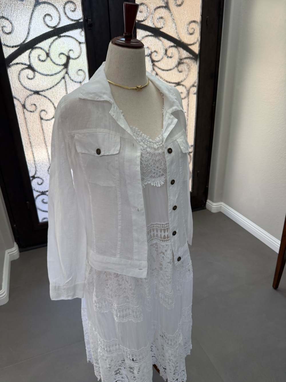 Women’s White Jean Jacket - Lightweight Button-Front